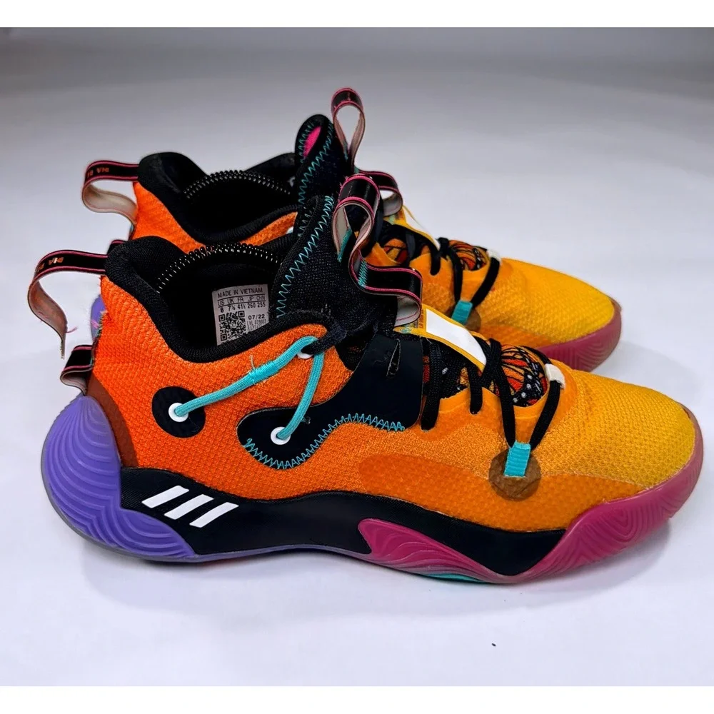 Adidas Harden Stepback 3 Basketball Sneaker Mens 8 Orange